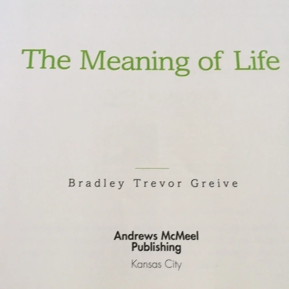 The Meaning of Life Bradley Trevor Greive Hardcover Book Animal Photos Gift